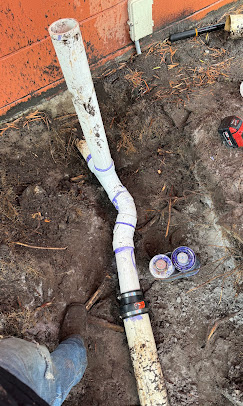 Underground PVC Drain Line Repair
