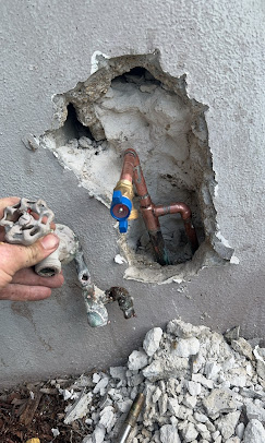 Copper Repipe Through Stucco Wall