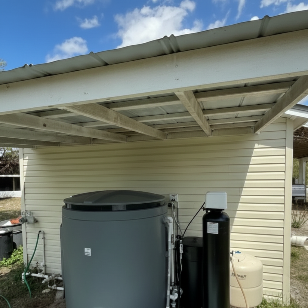 Outdoor Water Heater Setup — Cape Haze
